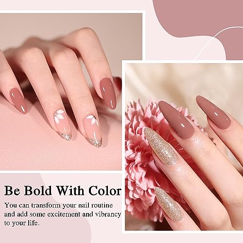 Beautpal Nude Gel Polish 10 Pcs All Seasons Skin Tones Gel Nail Polish Nude Pink Neutral UV Gel Polish Nail Set Salon DIY Manicure Gift Set