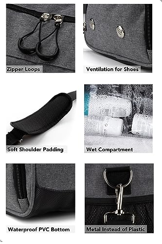 Fitgriff® Gym Bag V1 for Men & Women with Shoe & Wet Compartment - Duffle Bag for Travel, Sports, Fitness & Workout (Grey, 19 x 10 x 10″ (Small))