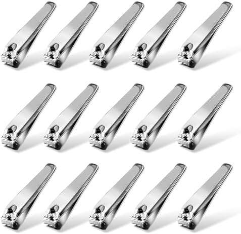 30 Pack Fingernail Clipper Toenail Clippers Pack, Stainless Steel Small Nail Clippers in Bulk,Portable Travel Fingernails for Men Women Homeless Care Package Supplies Bulk