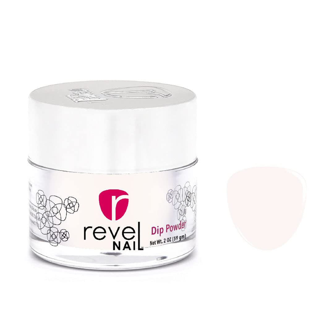 Revel Nail Dip Powder - Clear Build Powder, Strengthener, Long-Lasting Dip Nails, French Nails, DIY, Professional Dipping Powder, Vivien (Clear) 2 Oz