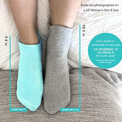 Barefoot Scientist Sleep On It Overnight Moisturizing Gel Socks, Nourish Your Feet (Teal)