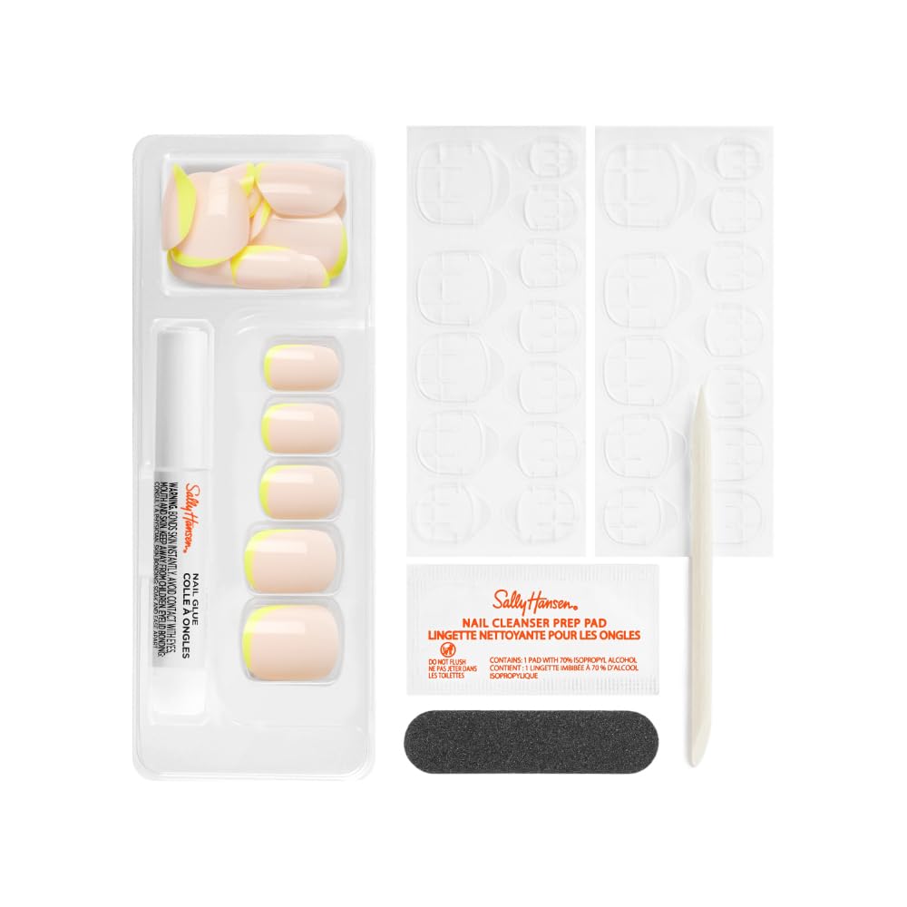 Sally Hansen Instant Cuticle Remover | Press-On Nails Set | 30 Designs & Glue