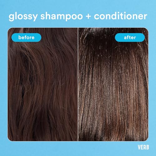 VERB Glossy Shampoo – Cleanses + Adds High Shine for Thick to Coarse Hair – Vegan, No Parabens or Harmful Sulfates