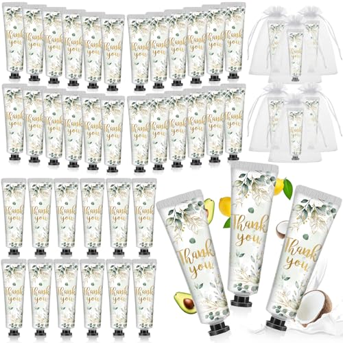 Swiffen 48 Sets Baby Shower Hand Cream Bulk Thank You Baby Shower Favors Bridal Thank You Hand Cream for Guests Travel Size Lotion with Organza Bags