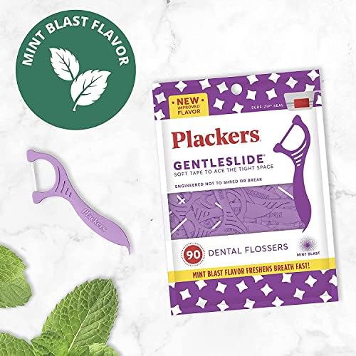 PLACKERS Gentleslide Dentla Flossers for Tight Teeth 90 ea (Pack of 2)
