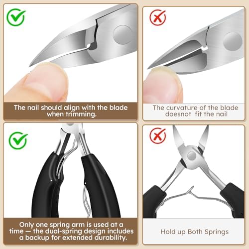 2025 Toenail Clippers for Thick Nails for Seniors, Nail Clippers for Men Angled Head, Toe Nail Clippers Slanted, Wide Jaw Opening with Catcher, Heavy Duty Ingrown Toenail Clippers Long Handle