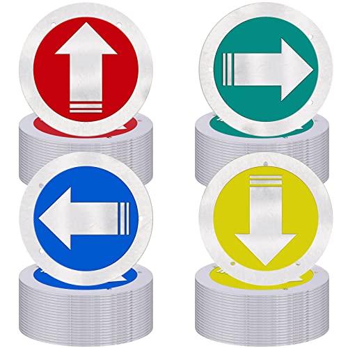 Amylove Trail Markers Reflective Trail Marker Pack Bright Trail Marking Reflectors for Hunting Hiking Driveway Camping Walking Backpacking Outdoors, Blue Green Red and Yellow (40 Pcs)