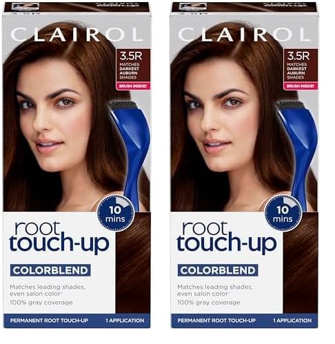 Clairol Root Touch-Up by Nice'n Easy Permanent Hair Dye, 3.5R Darkest Auburn Hair Color, Pack of 1 (Pack of 2)
