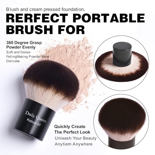 25 pcs Makeup Brush Set Holder Black Professional Kabuki Powder Concealers Eye shadows Blush Eyeliner Eyebrow Contour Eye blending Brushes (25pcs brush with box)