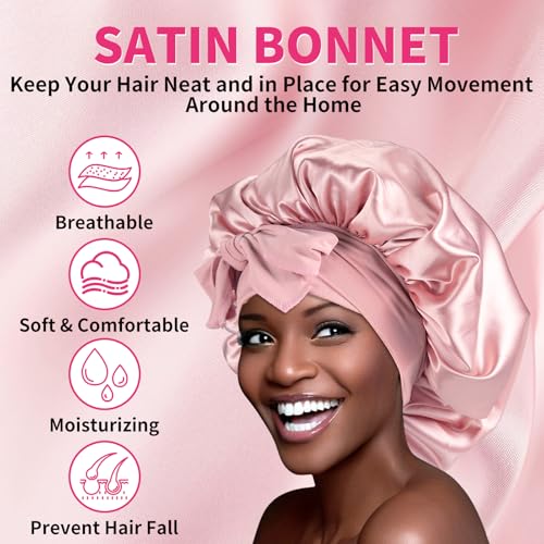 Edge Control Wax Strong Hold Non-greasy Hair Styling Gel - Edge Wax No Flaking Edge Control for Black Hair Edge Wax Fixer for Women Rosemary Hair Oil for Hair Growth Edge Brush Hair Braid Bonnet(7pcs)