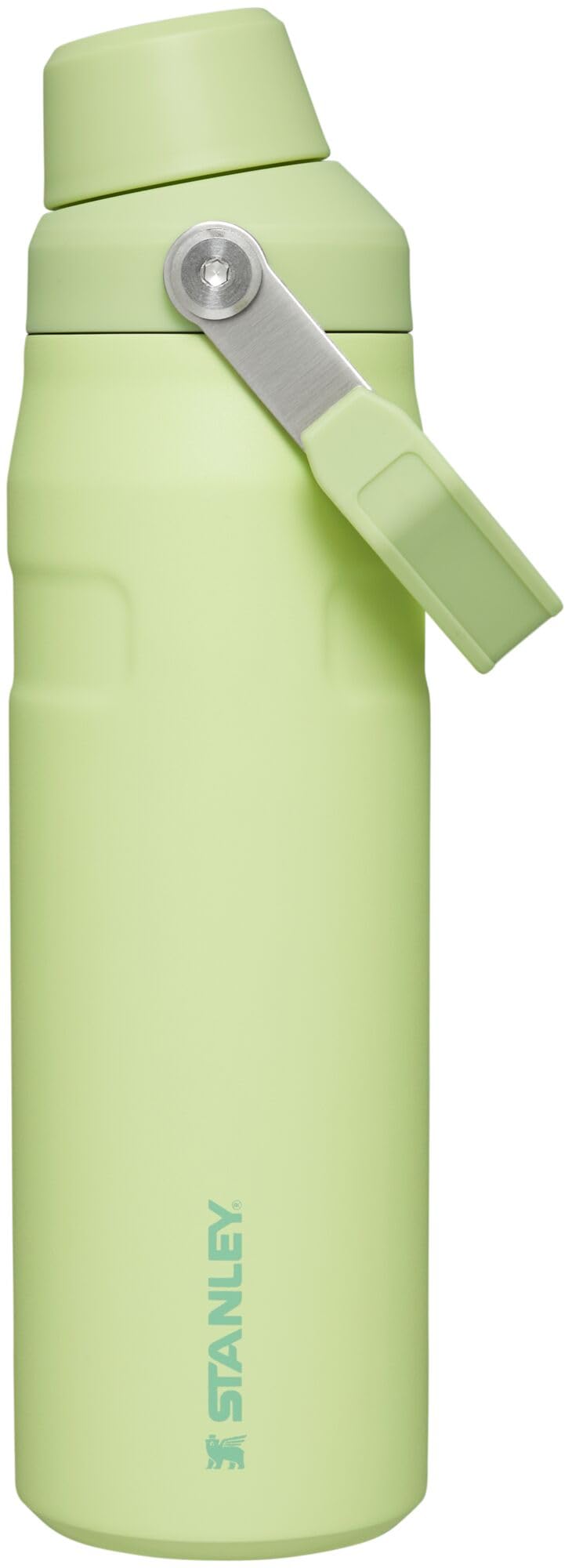 Stanley IceFlow Fast Flow Water Bottle 24 OZ | Angled Spout Lid | Lightweight & Leakproof for Travel & Gym | Insulated Stainless Steel | BPA-Free | Citron