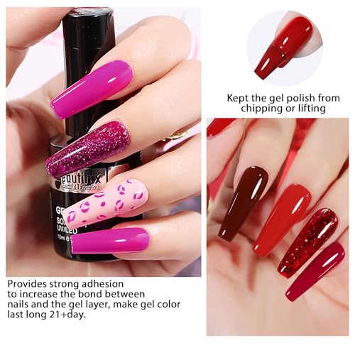 beautilux Rubber Base, 100ml Clear Soak Off Rubber Base Gel Polish for Professional Salon or DIY at Home, 3.38 fl.oz