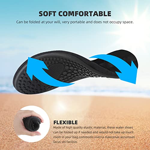 ATHMILE Water Shoes Women Men Barefoot Aqua Socks Quick-Dry for Beach Swim Pool Yoga Camping Cruise Surf Sport