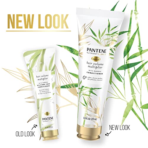 Pantene Sulfate Free Conditioner, Volumizing conditioner for fine or flat hair with Bamboo, Color Safe, 8.0 oz
