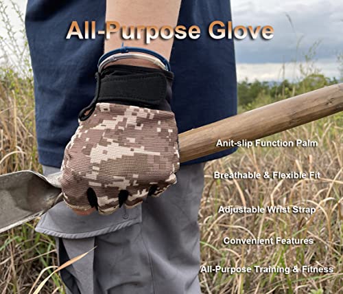 Fingerless Gloves Bicycle Gloves, Tactical Gloves Airsoft Gloves Training Gloves Fishing Gloves, Biking Gloves Men & Women (Black, Small)