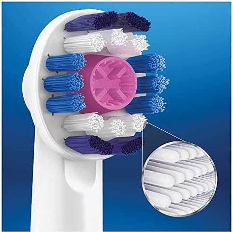 Oral-B 3D White Toothbrush Heads Pack of 4 Replacement Refills for Electric Rechargeable Toothbrush