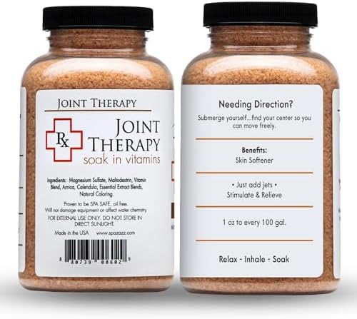 Spazazz Hot Tub Aromatherapy RX Muscle Detox Joint Bath Salt Crystals Bundle. Three Jars of 19oz Spazazz Hot Tub Crystals with Hot/Cold Towel and 5-Point Full Body Massager