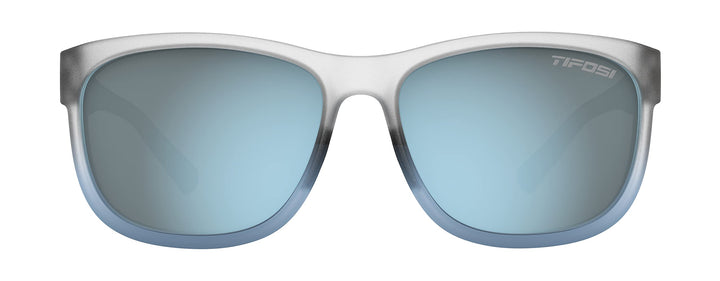 Tifosi Optics Swank XL Sunglasses (Frost Blue/Smoke Lens with Bright Blue Mirror)