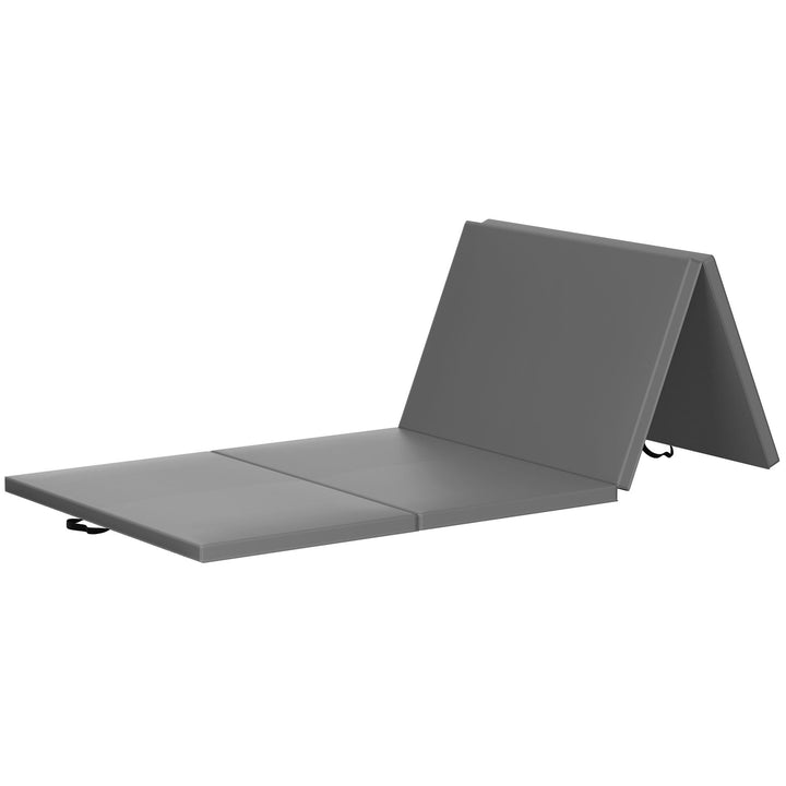 BalanceFrom Fitness GoGym 4' x 10' x 2" All Purpose Folding Exercise Gym Mat for Yoga, Aerobics, Pilates, Martial Arts, and Full Body Workouts, Gray
