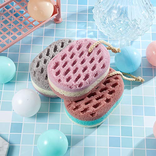 8 Pieces Soft Bath Sponge Shower Sponge Gentle Soothing Body Sponge Bath Shower Sponge for Women Men Kids, Multi-Color