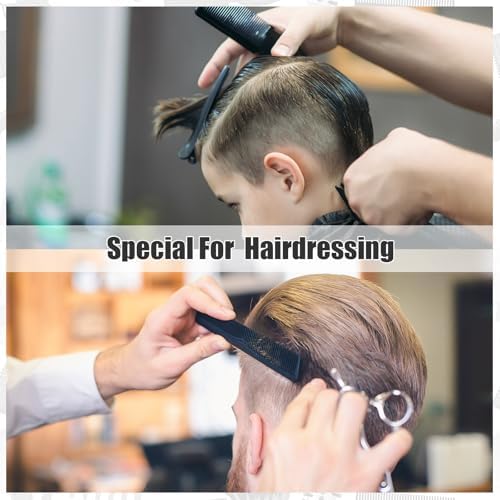 NICEMOVIC 10 in 1 Hair Cutting Barber Cape with Neck Duster Brush Barber Brush Neck Strips Hair Combs Hair Clips, Professional Barber Accessories Cleaning Supplies for Salon Haircut Styling (Black)