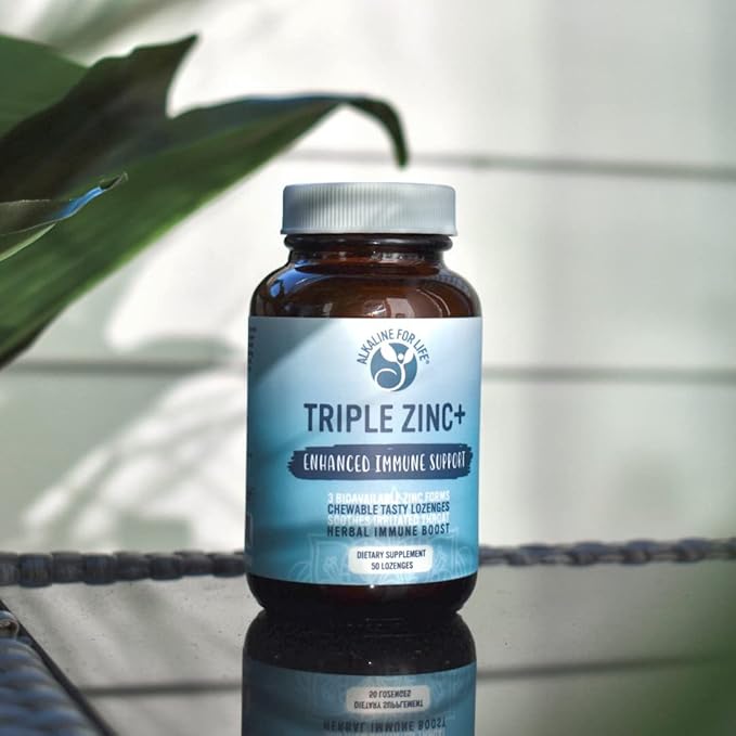 Triple Zinc Lozenges - 3 Forms of Bioavailable Zinc Glycinate, Zinc Citrate, Zinc Aspartate - Zinc Immune Support Supplement Echinacea, Slippery Elm, OPC, Vitamin C, Sucanat Honey