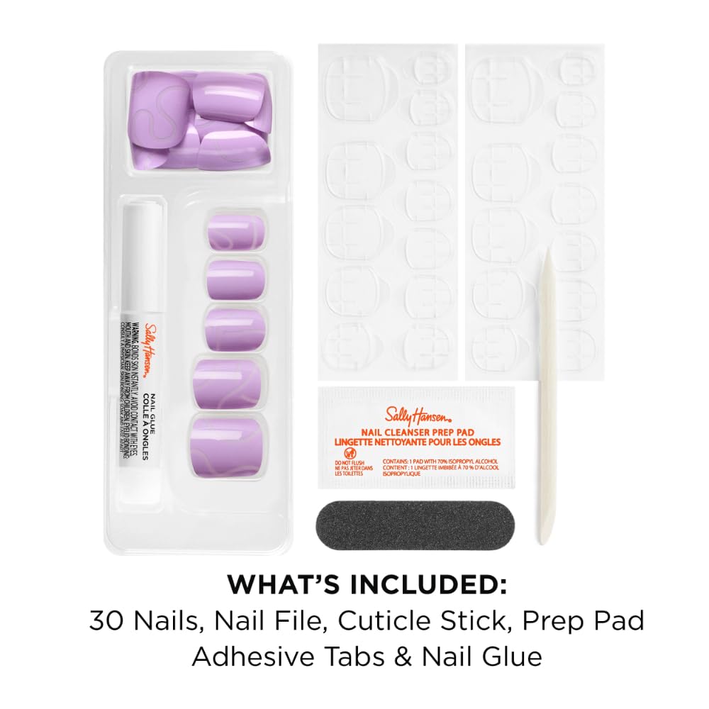 Sally Hansen Cuticle Remover | Salon Effects Press-On Nails Kit – Easy Application