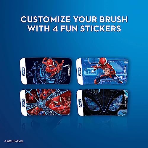 Oral-B Kids Electric Toothbrush Featuring Marvel's Spiderman, for Kids 3+
