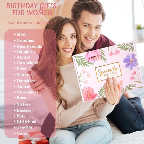 Birthday Gifts for Women, Get Well Soon Gifts Package, Thinking of You Box Care Package, Happy Birthday Gifts for Her, Mother's Day, Sister, Best Friend, Wife, Girlfriend, Birthday Gifts Ideas (Grey)
