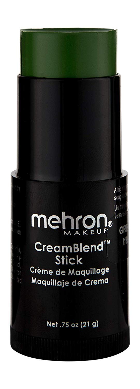 Mehron Makeup CreamBlend Stick (0.75 Ounce) (GREEN)