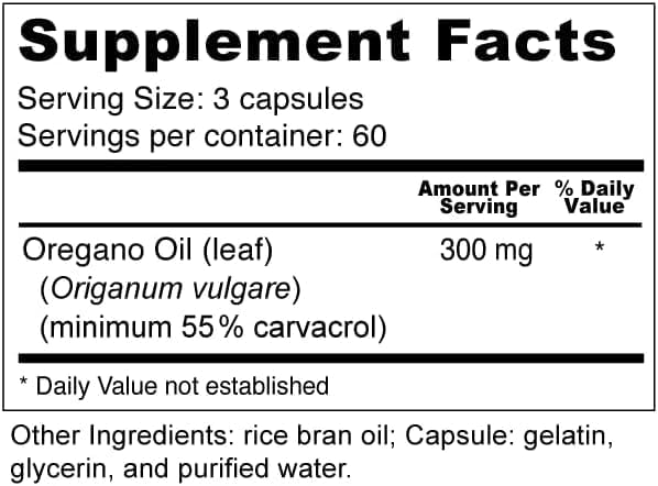 Wellness Resources Oil of Oregano Capsules - Pure Oregano Oil 55% Carvacrol - Oregano Oil Capsules for Gut Health & Immune Support - Softgels, 180 Count