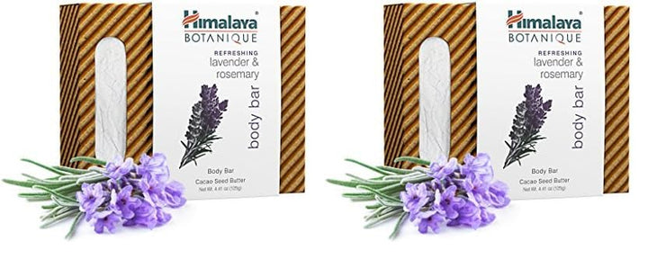 Himalaya Botanique Refreshing Lavender & Rosemary Body Bar for Calming Comfort & Ultra Moisturized Skin, 4.41 oz (Pack of 2)