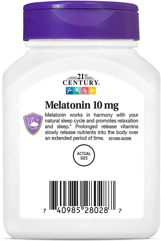 21st Century Melatonin 10 Mg Prolonged Release, 120 Count