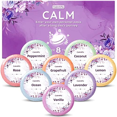 Shower Steamers 8 Scents - Shower & Bath Bombs with Organic & Natural Fragrances for Teens and Adults - Birthday, Mother's Day Gift for Women Who Have Everything（Purple）