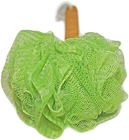 4 Pack Shower Loofah Body & Back Scrubber - Exfoliating Loofah luffa loofa Bath Brush On a Stick - with Long Wooden Handle Back Brush for Men & Women - Easy Reach Body Wash & Lotion Applicator