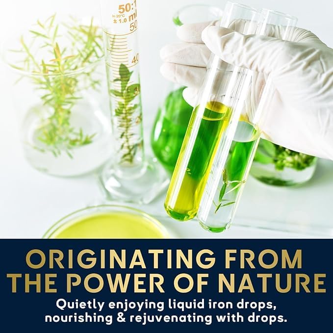 Iron Drops for Women, Liquid Iron Supplement for Women, Daily Iron Supplement, Fast Absorption, Treats Anemia, Boosts Immunity, Vegetarian, Non-GMO, 2.1 Fl Oz