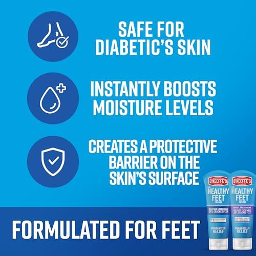 O'Keeffe's for Healthy Feet Foot Cream; 3.0 Ounce Tube and O'Keeffe's for Healthy Feet Night Treatment Foot Cream; 3.0 Ounce Tube; Relieves Extremely Dry; Cracked Feet