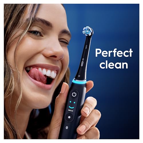 Oral-B iO Ultimate Cleaning Electric Toothbrush Heads, 8 Pieces, Ultimate Tooth Cleaning, Toothbrush Attachment for Oral-B Toothbrushes, Letterbox Enabled Packaging, Black