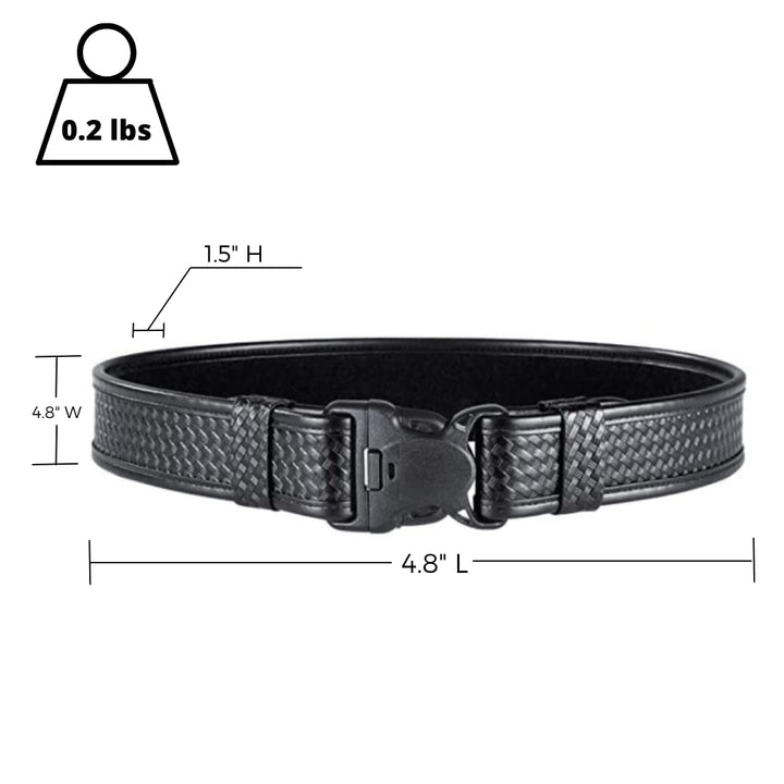 Bianchi 7980 Duty Belt with Tri-Release Buckle, Fits 2 inch Belt Loop, Basket Weave or Plain Black, 34-40 & 7205 Liner Belt, Fits 1.5" Belt Loop 34-40 Black (1016364)