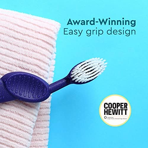 RADIUS Toothbrush, Flex Brush, Soft Bristles, Right Handed, Watermelon Brush with White Bristles, BPA Free & ADA Accepted, Pack of 1