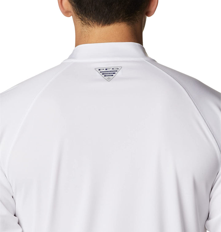Columbia Men's Terminal Tackle 1/4 Zip, White/Atoll Logo, XX-Large