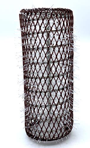 8 pc Vintage Style Hair Rollers XLarge BRUSH ROLLERS & 8 PINS (8 XL Rollers)