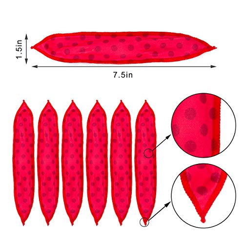 30 Pieces Hair Curler Rollers DIY Night Sleep Foam Hair Styling Tools Flexible Soft Sponge Pillow Curlers Rollers With Storage Bag (5 Colors)