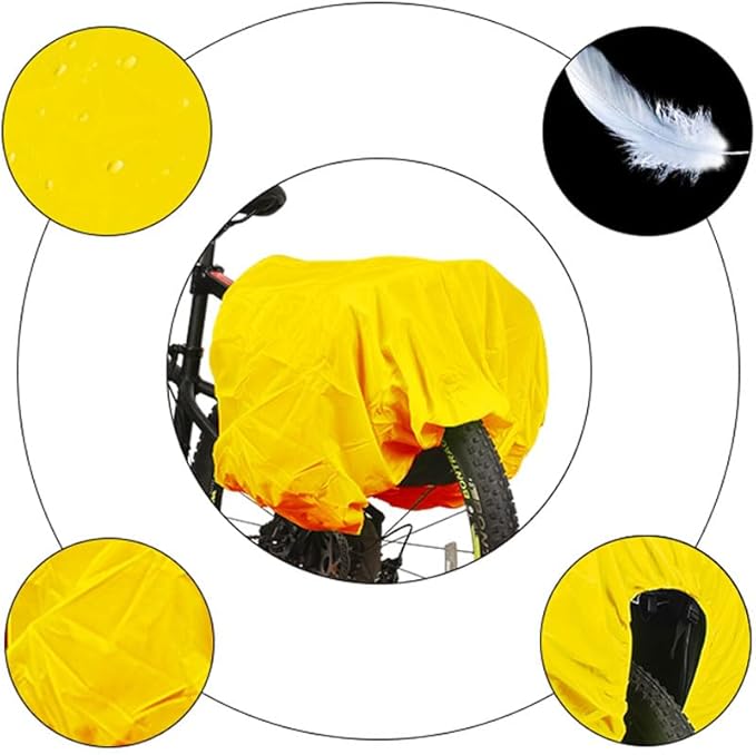 Bicycle Rear Rack Bag BIke Trunk Bag Rain Cover-Green