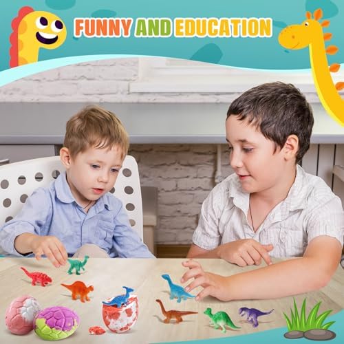 Bath Bombs for Kids with Dinosaur Toys Inside, 9 Pack Natural and Organic Dinosaur Bath Bombs Bubble Bath Gift Set, Stocking Stuffers for Kids, Perfect Christmas Birthday Gifts for Kid 3-12