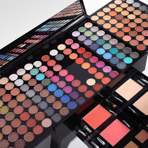 190 Colors Professional Makeup Kit for Women Full Kit, Pallet,All In One Gift Set girls, include Eyeshadow/Facial Blusher/Eyebrow Powder/Eyeliner Pencil/Mirror/makeup brush(004N)