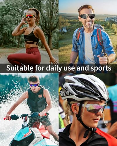 Polarized Sports Sunglasses for Men Women Youth Baseball Cycling Running Driving Fishing Tennis Golf Motor TAC UV400 TR90