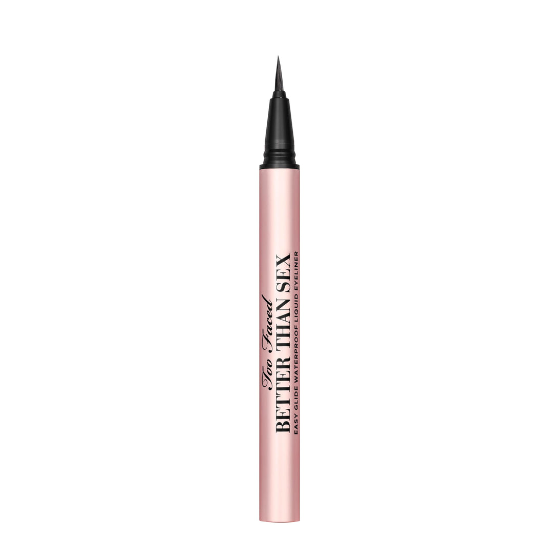 Too Faced Better Than Sex Easy Glide Waterproof Liquid Eyeliner | High Pigment + Smudge Proof, 0.02 Fl Oz, Black