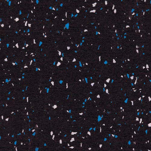 American Floor Mats 3/8in (9mm) Thick 10% Blue/Grey 4' x 3' Heavy Duty Rubber Rolls, Protective Exercise Mats, Home Gym Rubber Flooring