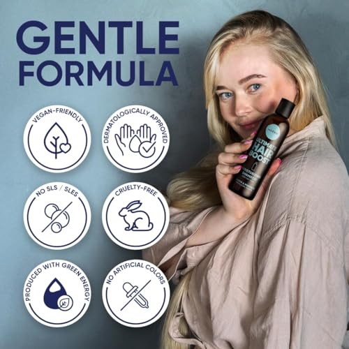 Moerie Ultimate Hair Growth Shampoo – For Longer, Thicker, Fuller Hair - Vegan Friendly Volumizing Hair Products – Paraben & Silicone Free – All Hair Types – Reverse Hair Loss – Moisturizing